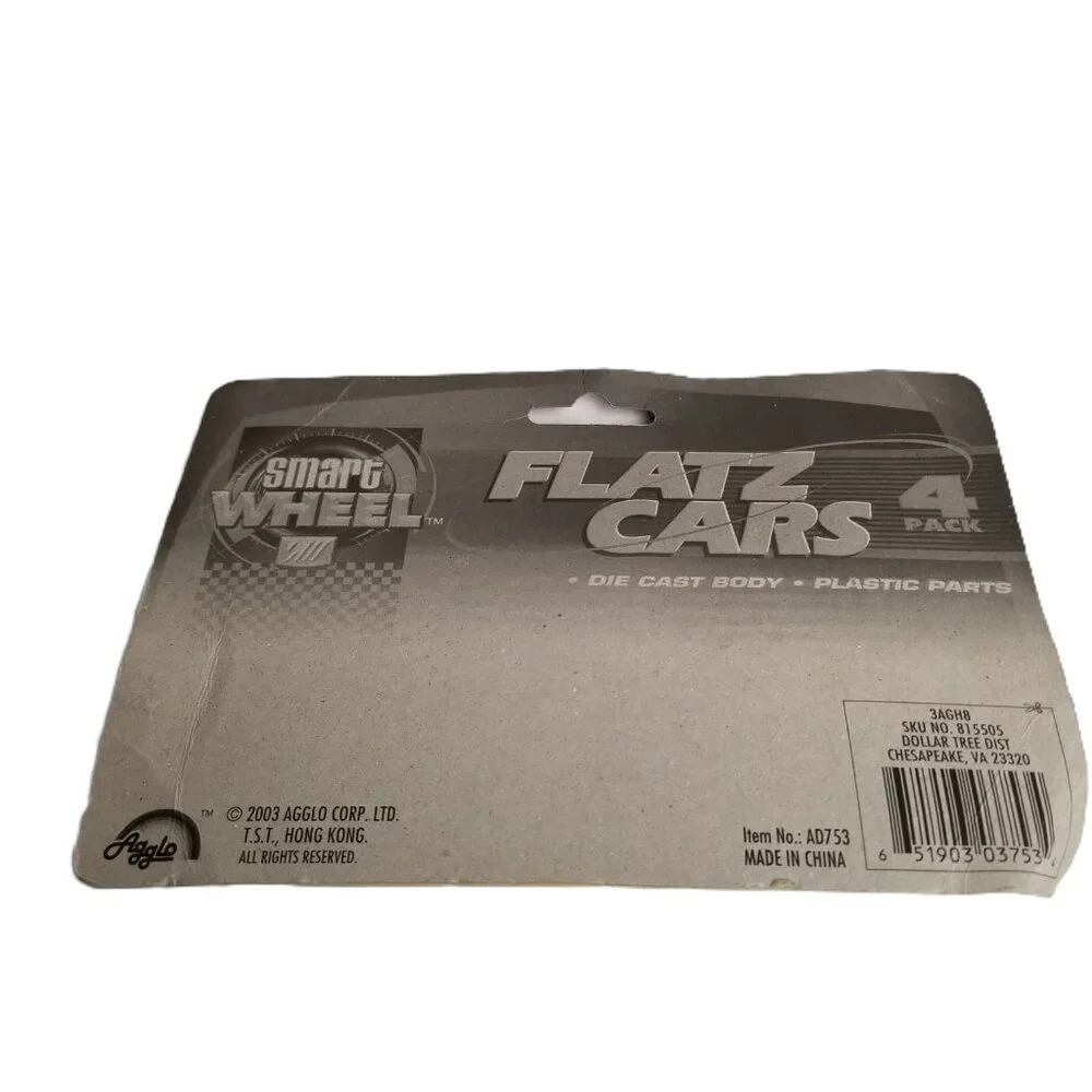 Smart Wheel Flatz Cars 4 Pack 2003 Die Cast Racing Toy Cars